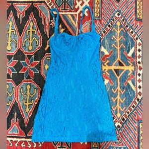Urban Outfitters Blue Lace Mini Dress